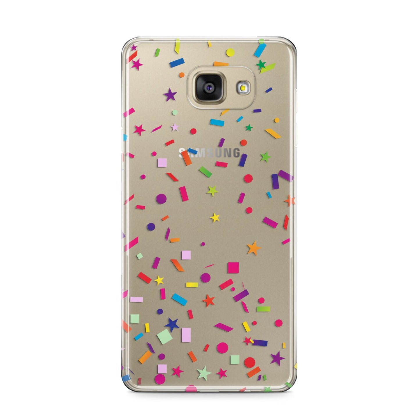 Confetti Samsung Galaxy A9 2016 Case on gold phone