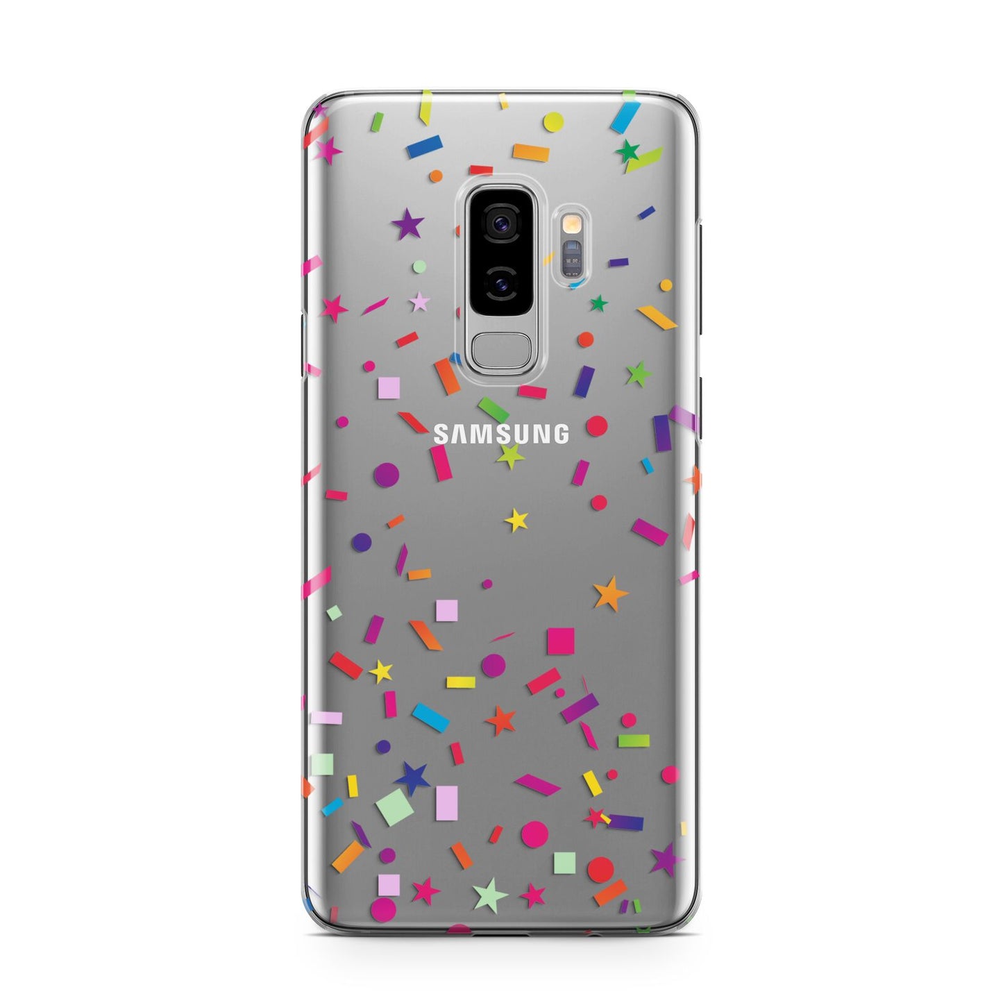 Confetti Samsung Galaxy S9 Plus Case on Silver phone