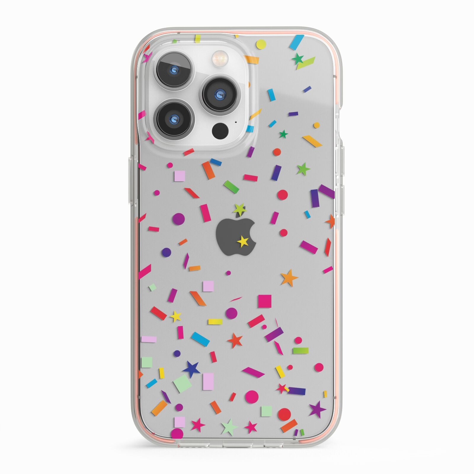 Confetti iPhone 13 Pro TPU Impact Case with Pink Edges