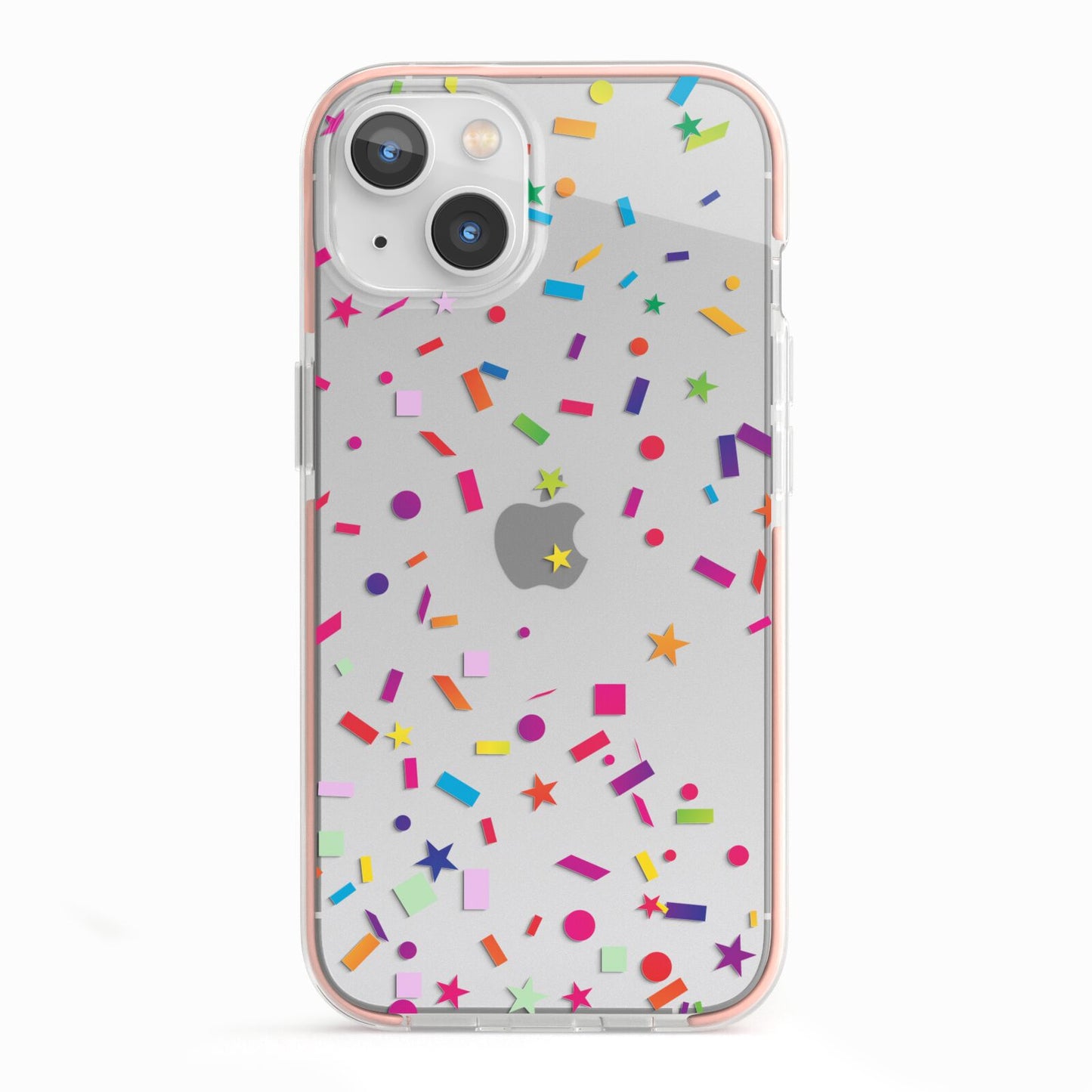 Confetti iPhone 13 TPU Impact Case with Pink Edges