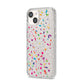 Confetti iPhone 14 Glitter Tough Case Starlight Angled Image