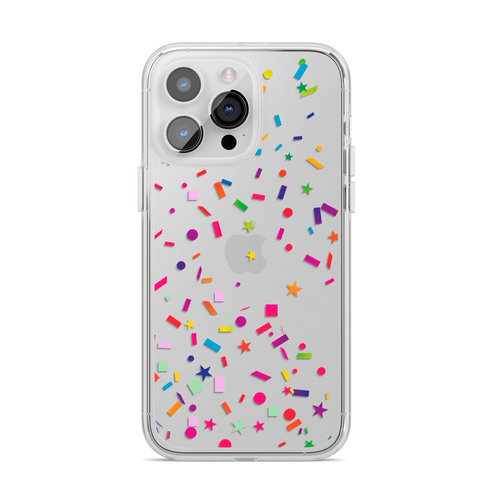 Confetti iPhone 14 Pro Max Clear Tough Case Silver