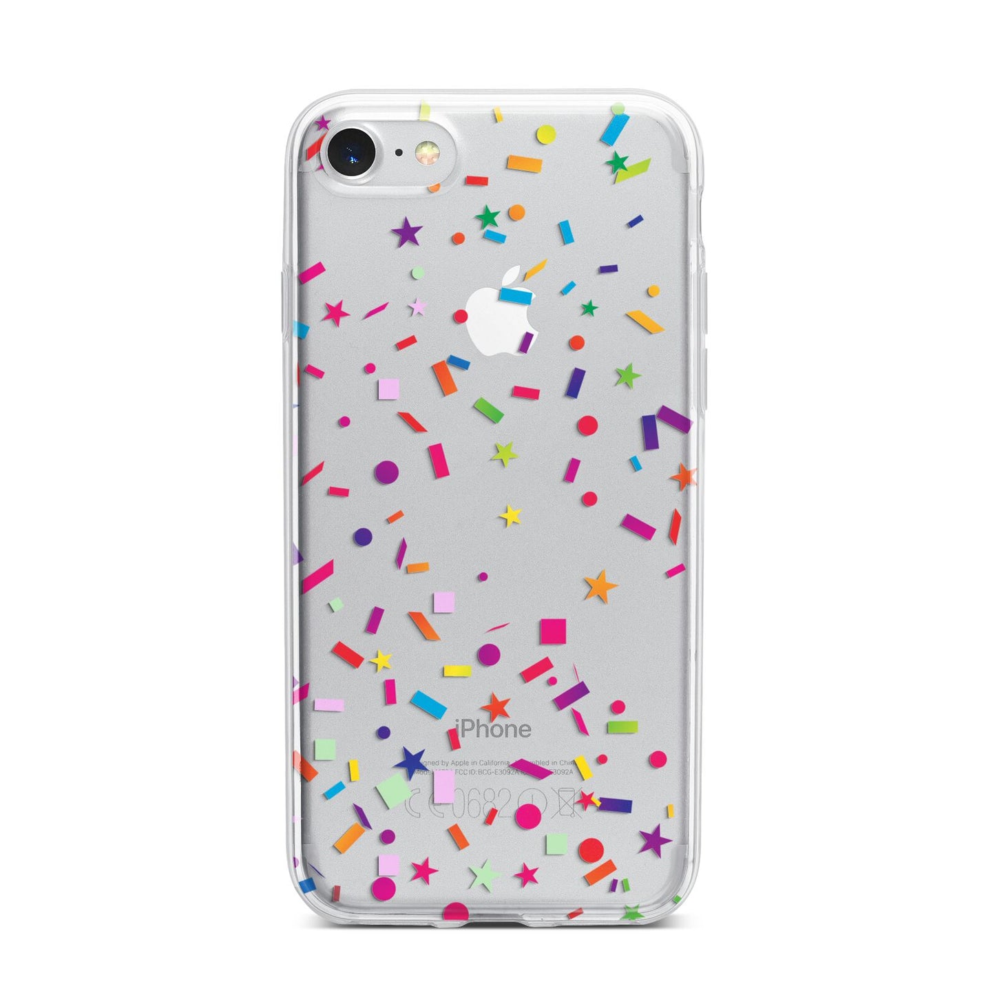 Confetti iPhone 7 Bumper Case on Silver iPhone