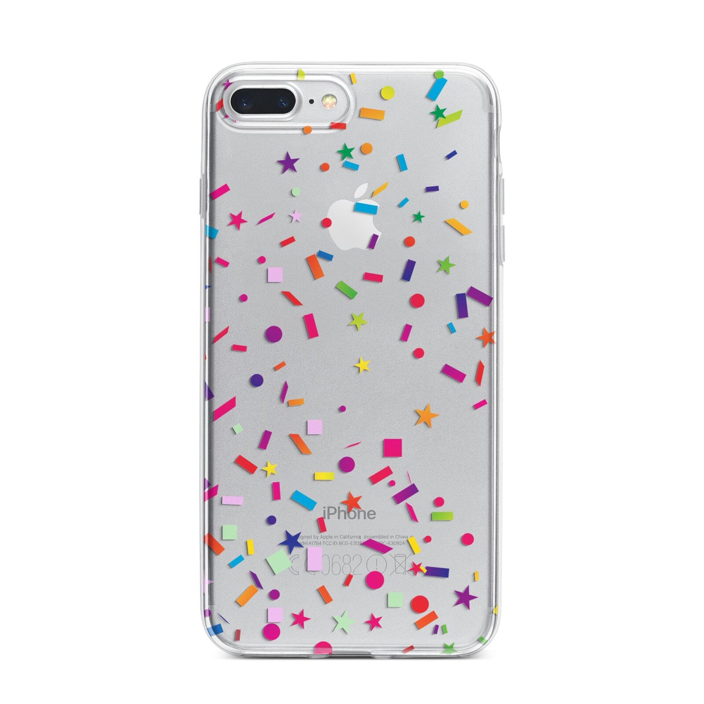 Confetti iPhone 7 Plus Bumper Case on Silver iPhone