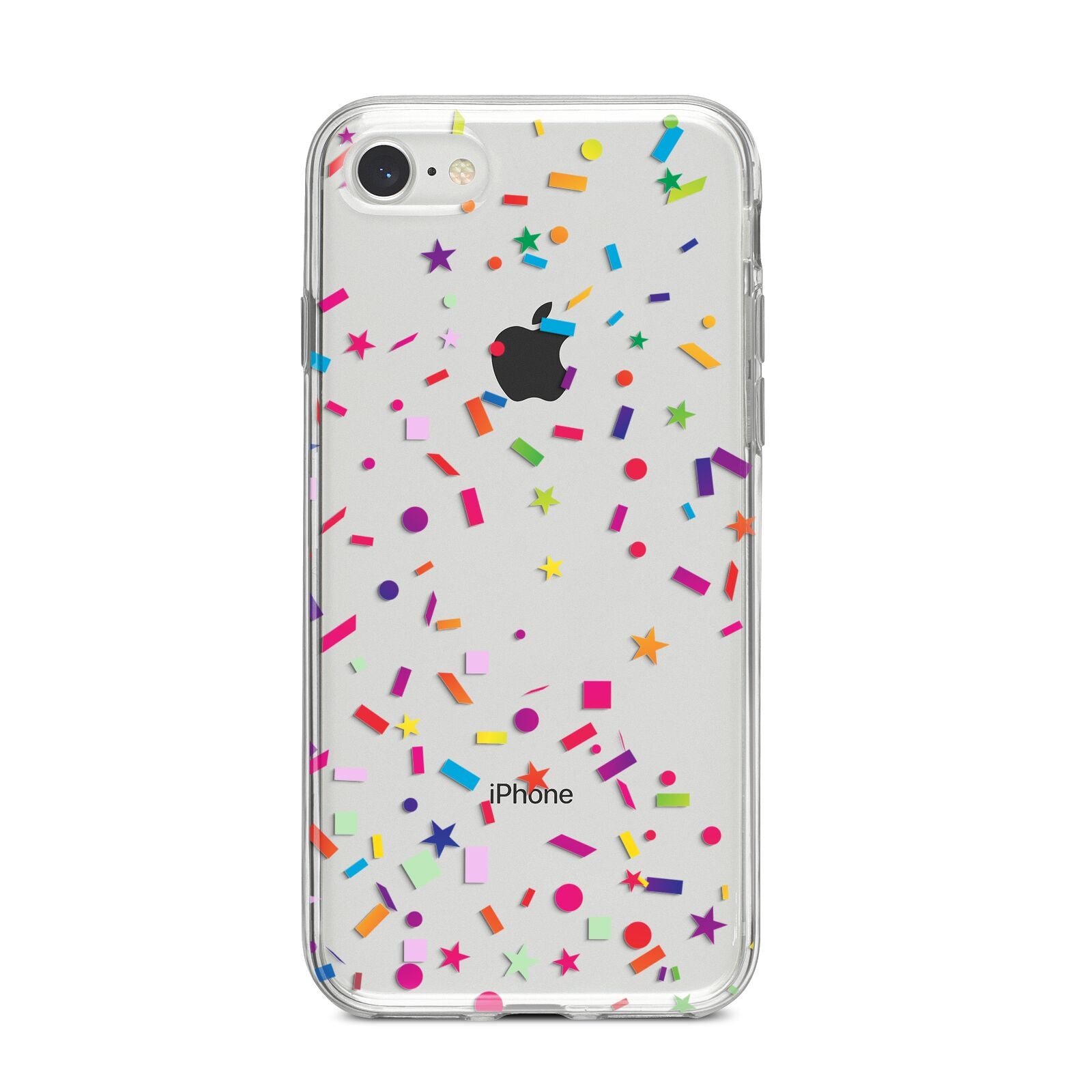 Confetti iPhone 8 Bumper Case on Silver iPhone