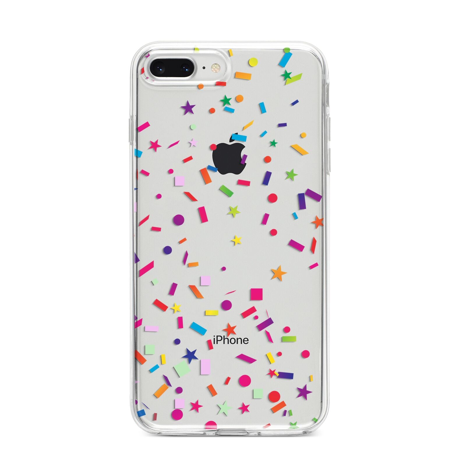 Confetti iPhone 8 Plus Bumper Case on Silver iPhone