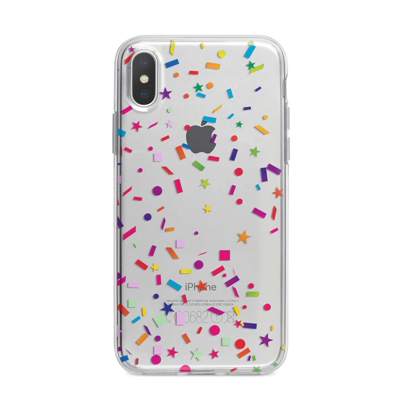 Confetti iPhone X Bumper Case on Silver iPhone Alternative Image 1