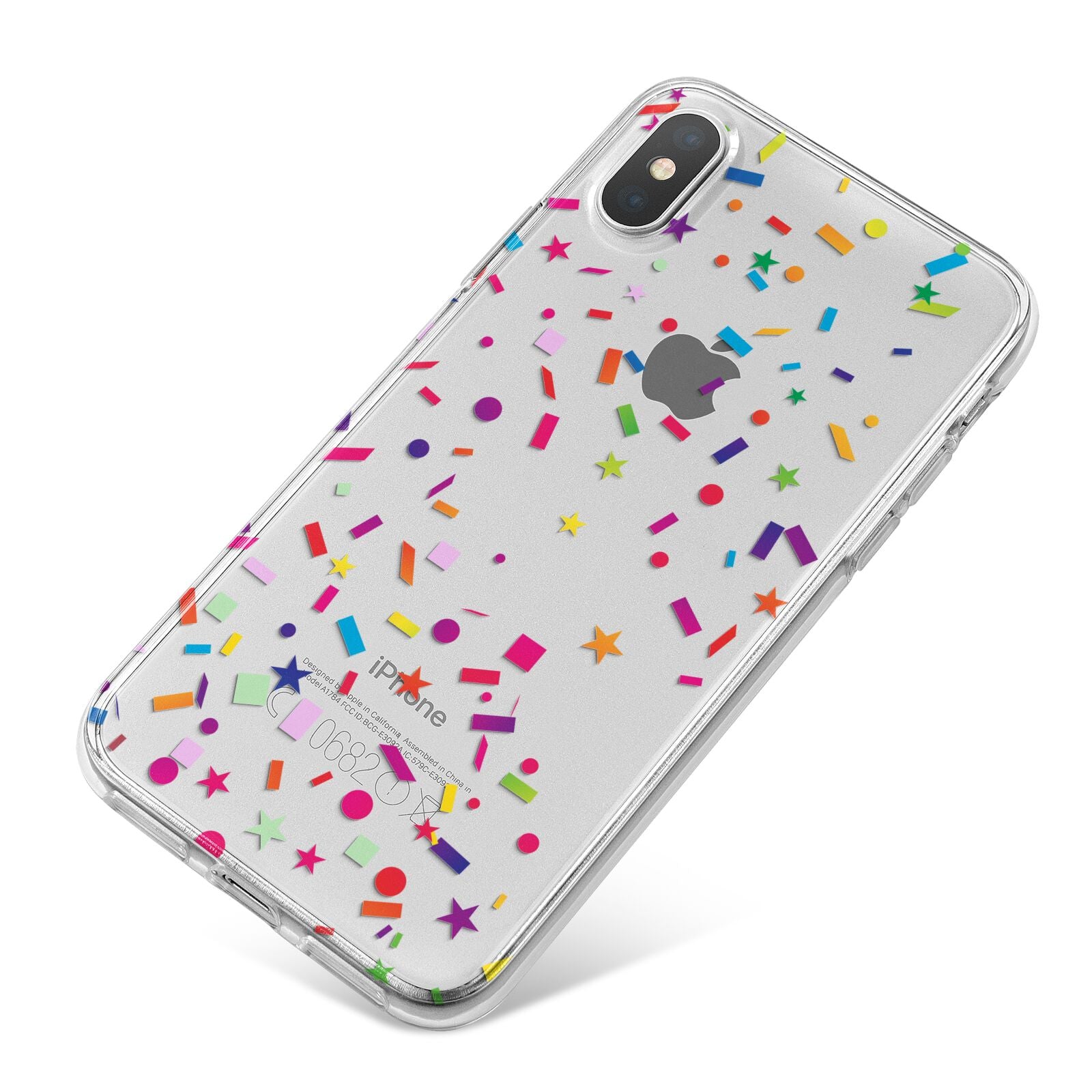 Confetti iPhone X Bumper Case on Silver iPhone
