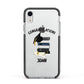 Congratulations Graduate Apple iPhone XR Impact Case Black Edge on Silver Phone