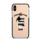 Congratulations Graduate Apple iPhone Xs Impact Case Black Edge on Gold Phone