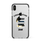 Congratulations Graduate Apple iPhone Xs Max Impact Case Black Edge on Silver Phone