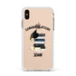 Congratulations Graduate Apple iPhone Xs Max Impact Case White Edge on Gold Phone