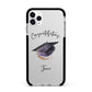 Congratulations Graduate Custom Apple iPhone 11 Pro Max in Silver with Black Impact Case