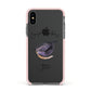 Congratulations Graduate Custom Apple iPhone Xs Impact Case Pink Edge on Black Phone