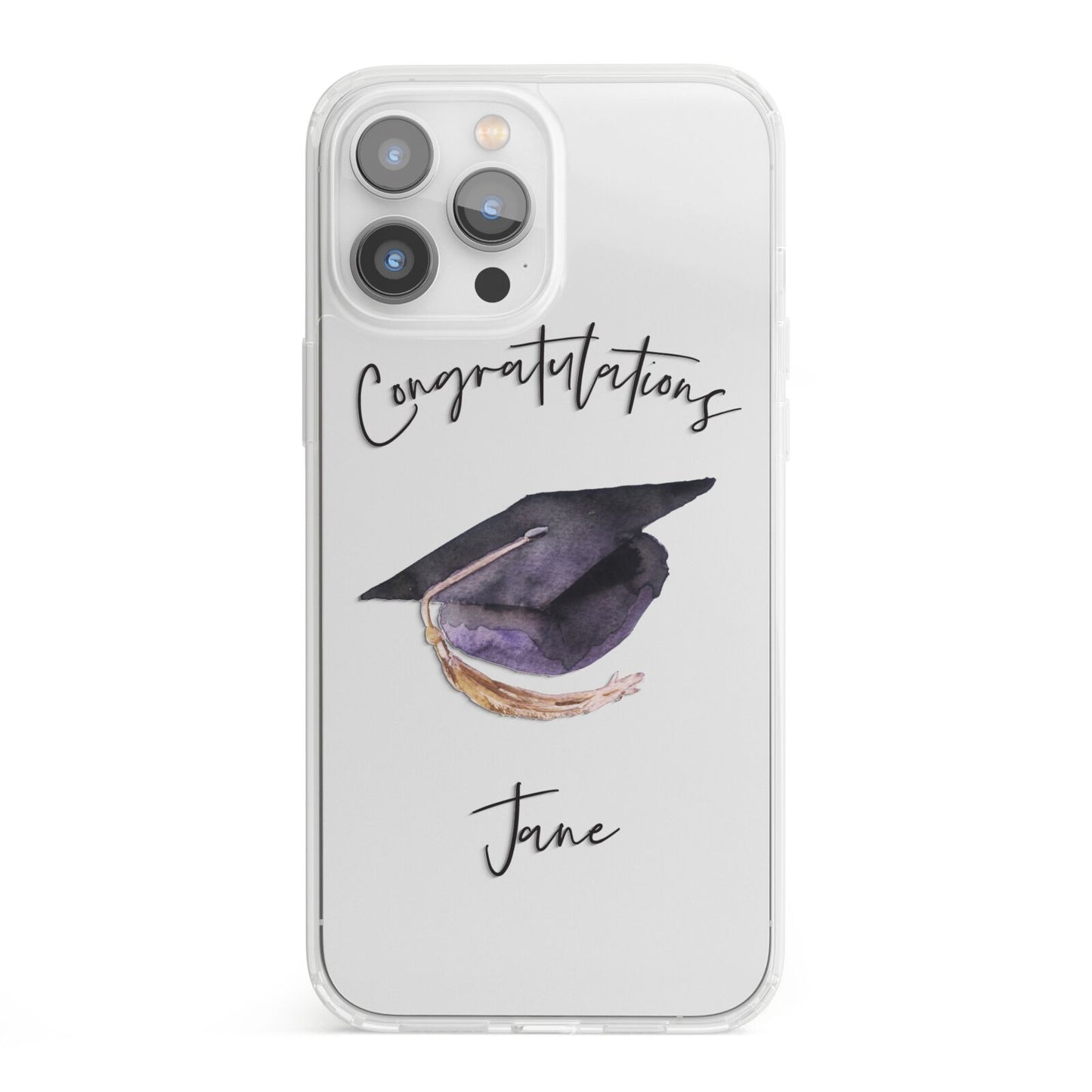 Congratulations Graduate Custom iPhone 13 Pro Max Clear Bumper Case