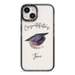 Congratulations Graduate Custom iPhone 14 Black Impact Case on Silver phone