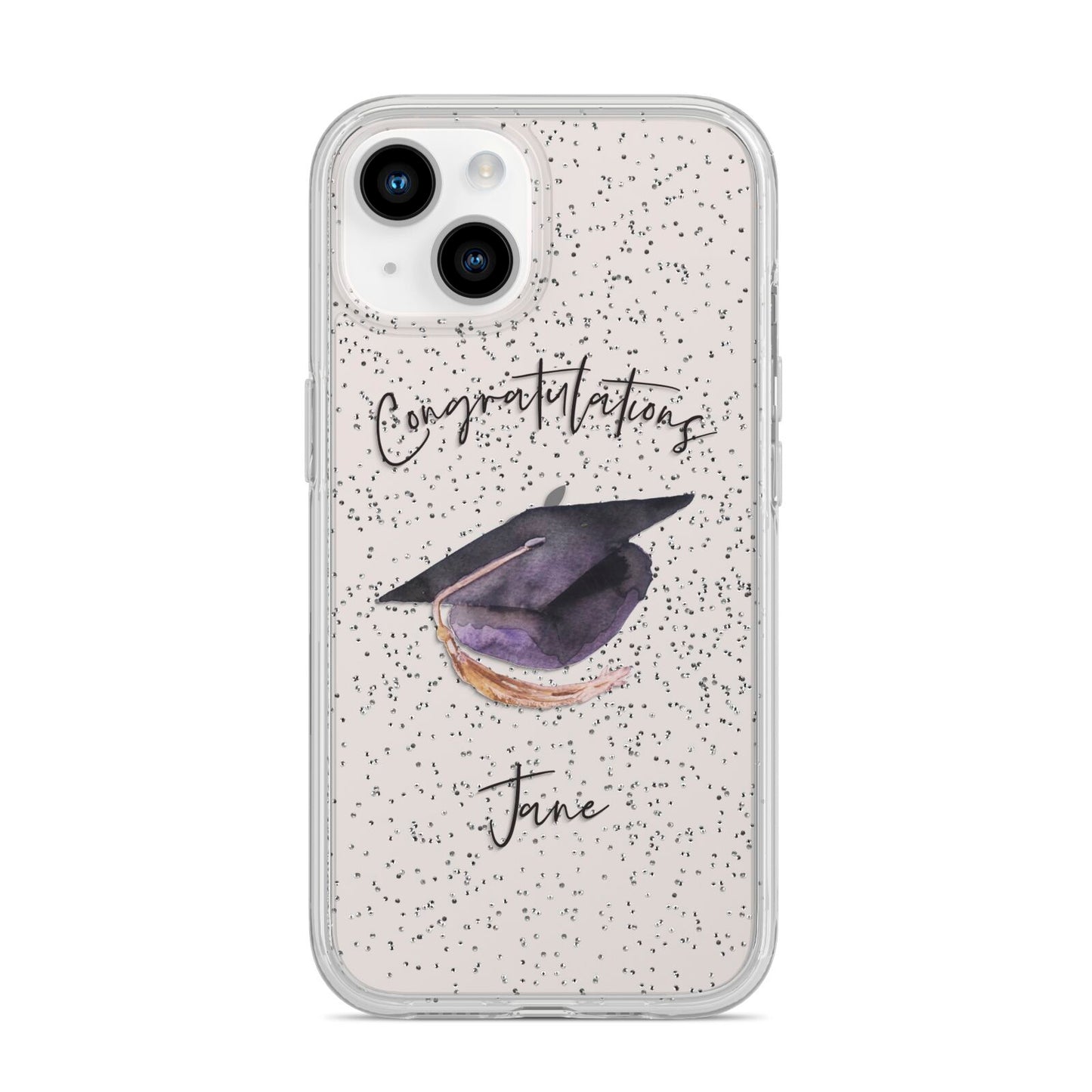 Congratulations Graduate Custom iPhone 14 Glitter Tough Case Starlight