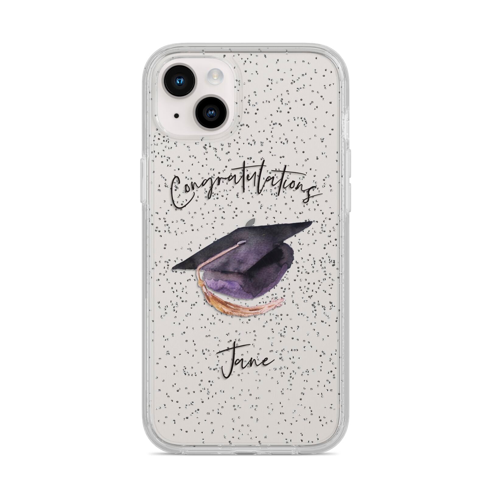 Congratulations Graduate Custom iPhone 14 Plus Glitter Tough Case Starlight