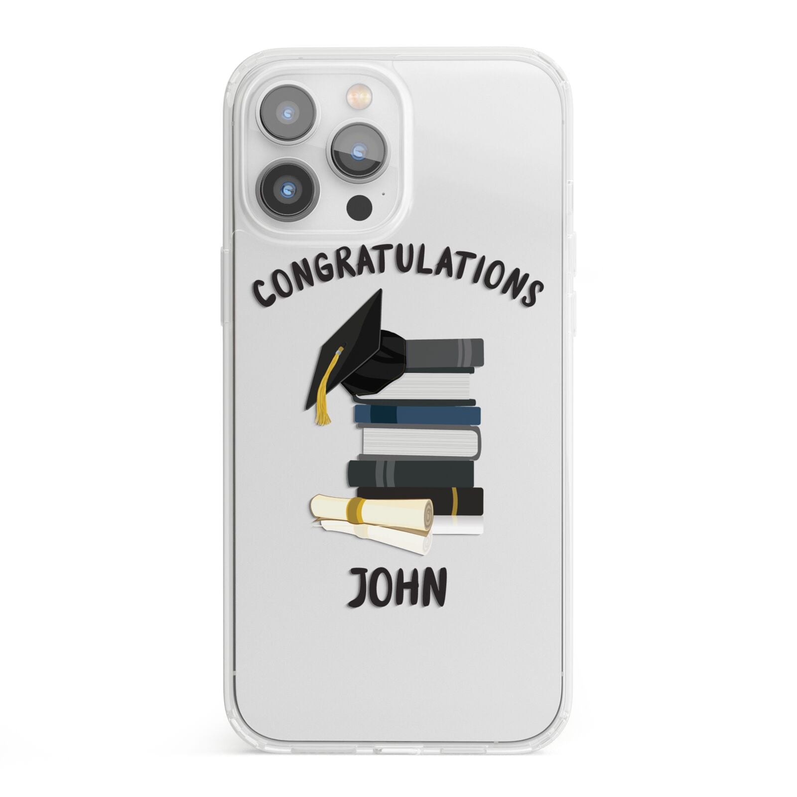 Congratulations Graduate iPhone 13 Pro Max Clear Bumper Case