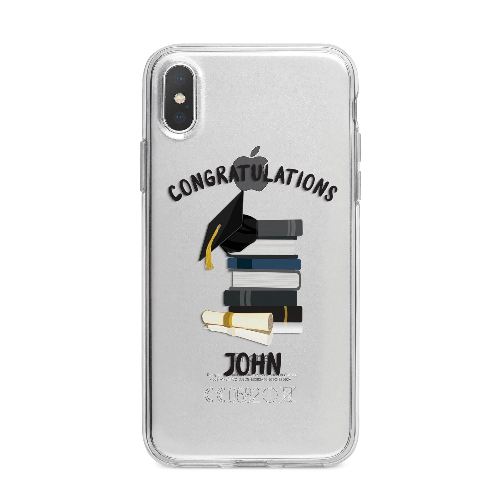 Congratulations Graduate iPhone X Bumper Case on Silver iPhone Alternative Image 1