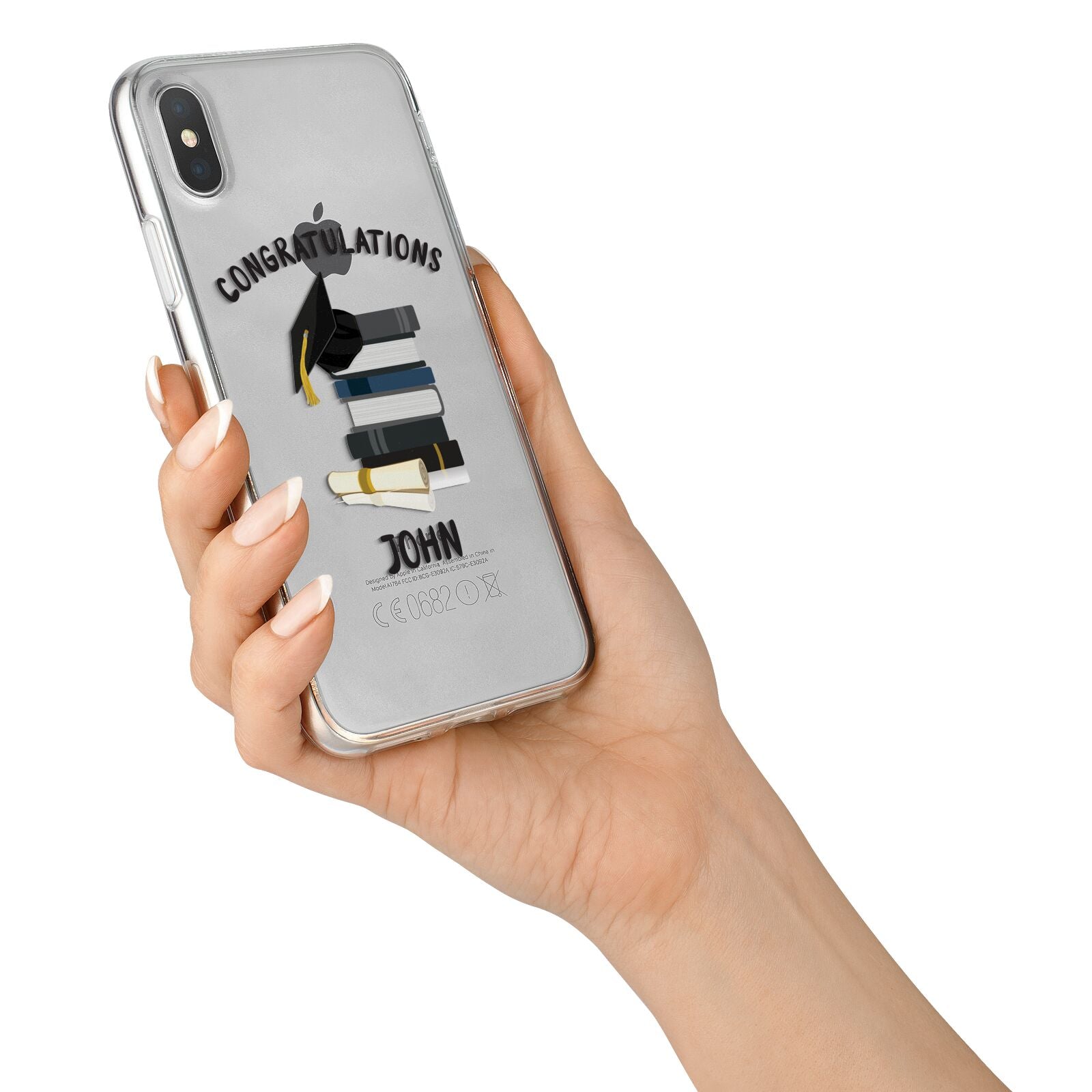 Congratulations Graduate iPhone X Bumper Case on Silver iPhone Alternative Image 2