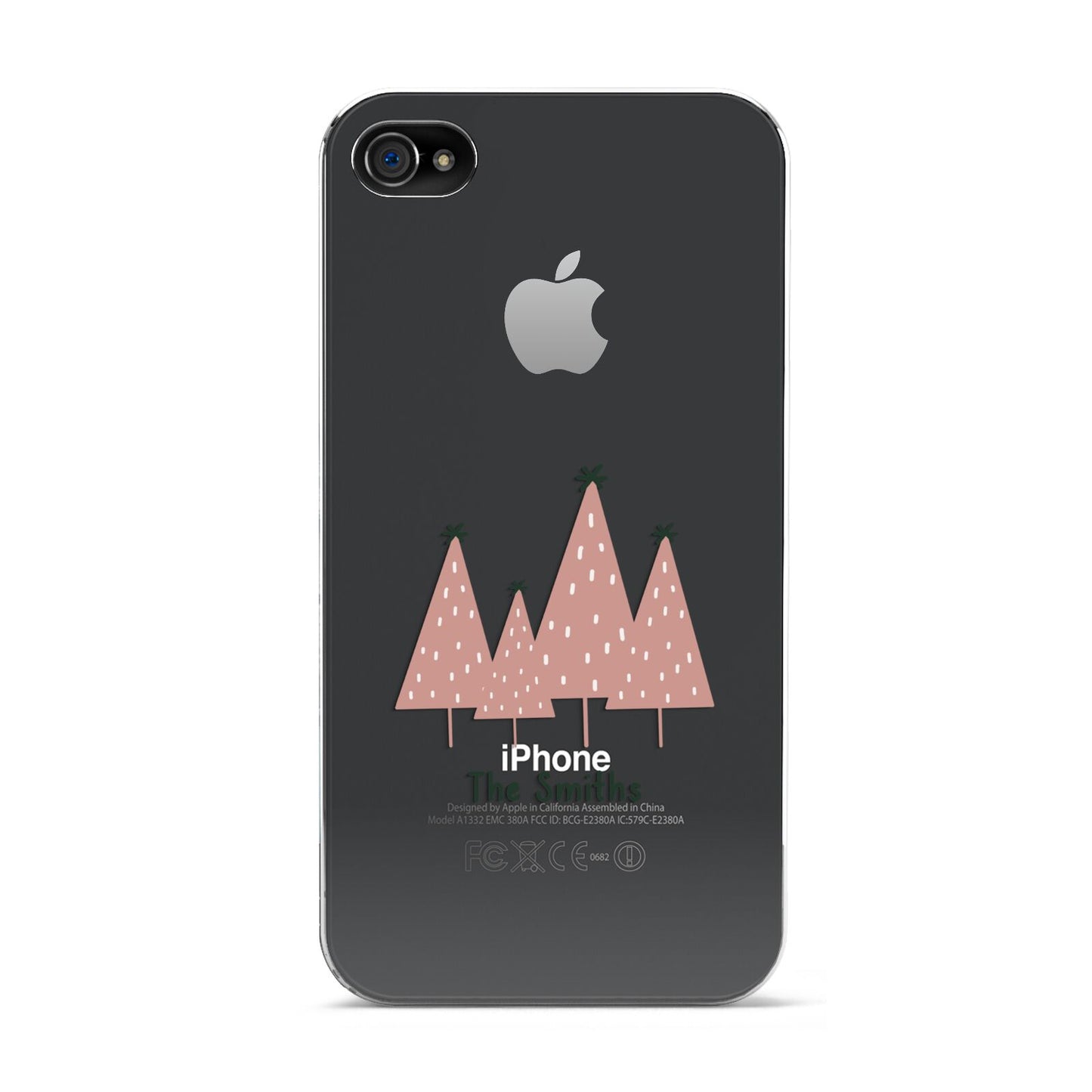 Contemporary Christmas Personalised Apple iPhone 4s Case