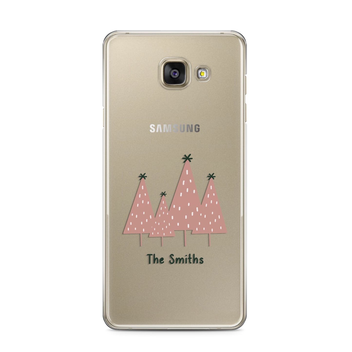 Contemporary Christmas Personalised Samsung Galaxy A3 2016 Case on gold phone