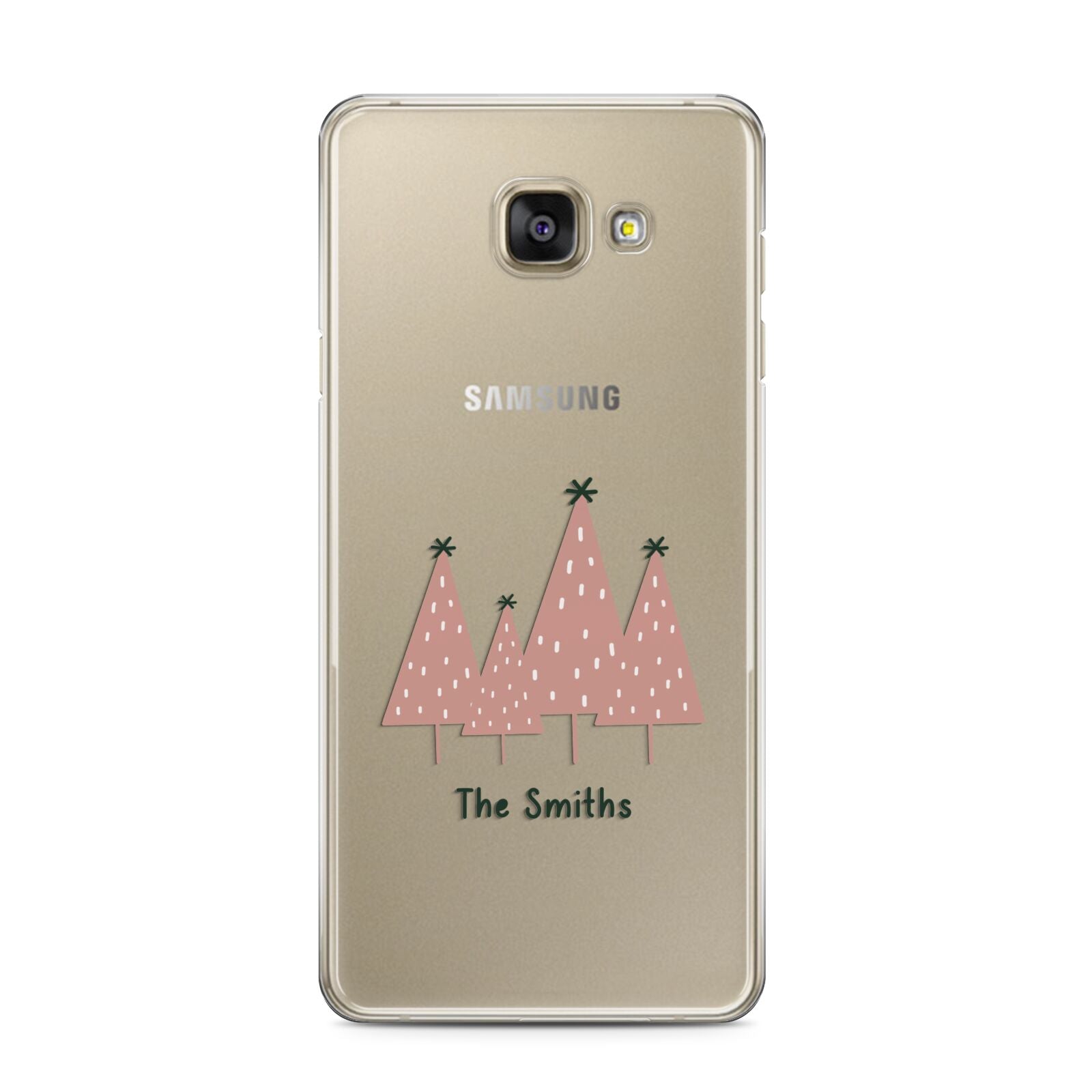 Contemporary Christmas Personalised Samsung Galaxy A3 2016 Case on gold phone