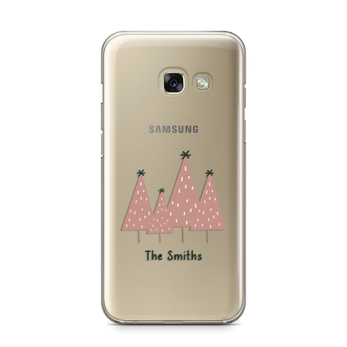 Contemporary Christmas Personalised Samsung Galaxy A3 2017 Case on gold phone