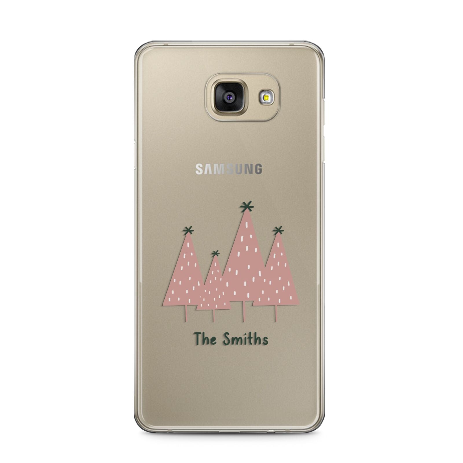 Contemporary Christmas Personalised Samsung Galaxy A5 2016 Case on gold phone