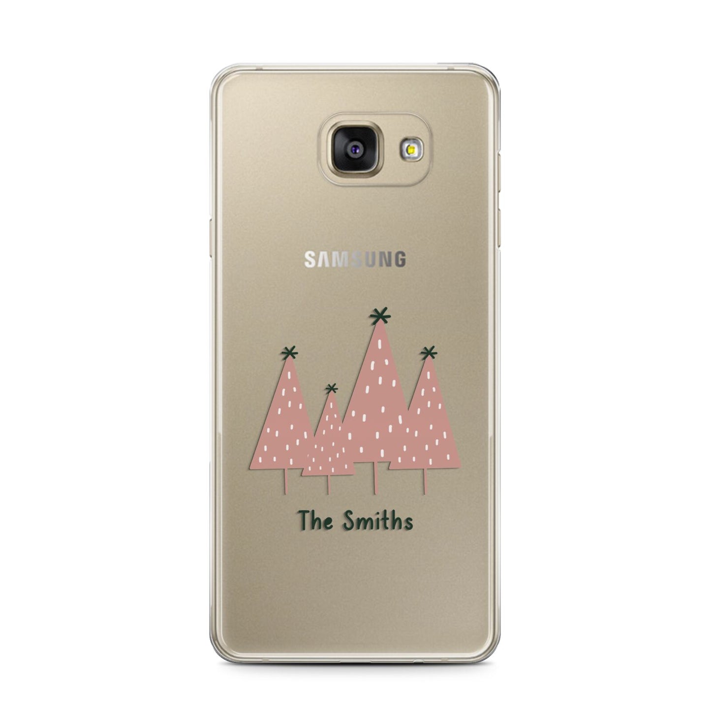 Contemporary Christmas Personalised Samsung Galaxy A7 2016 Case on gold phone