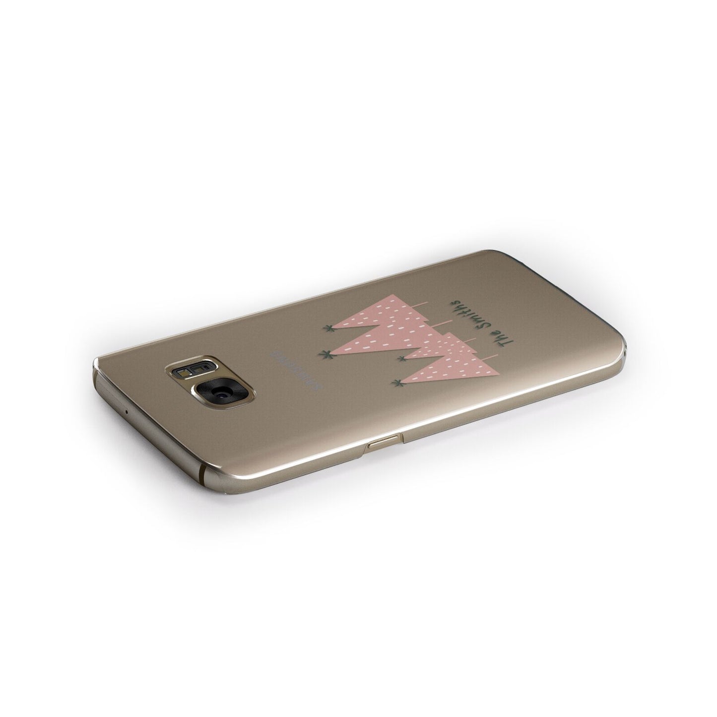 Contemporary Christmas Personalised Samsung Galaxy Case Side Close Up