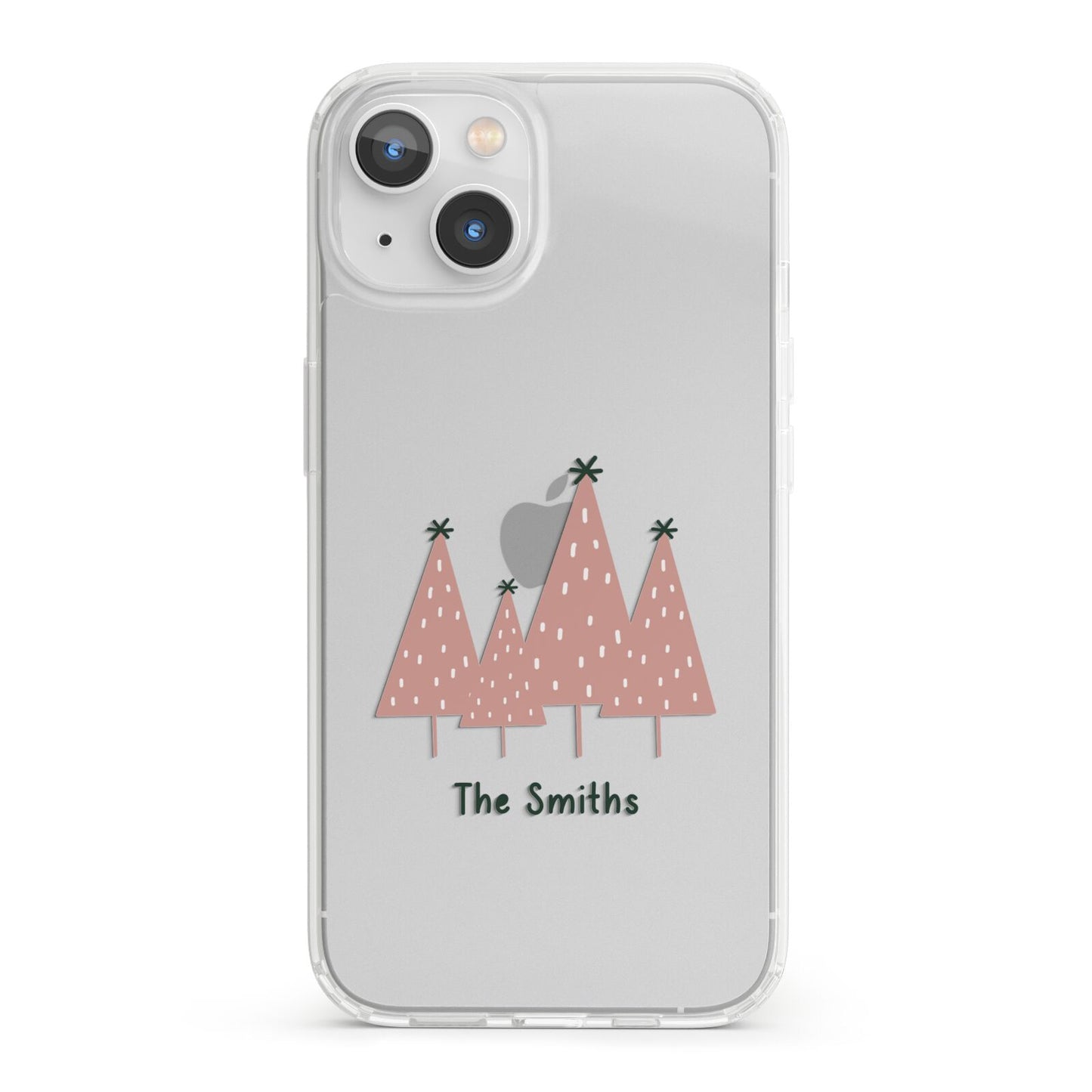 Contemporary Christmas Personalised iPhone 13 Clear Bumper Case