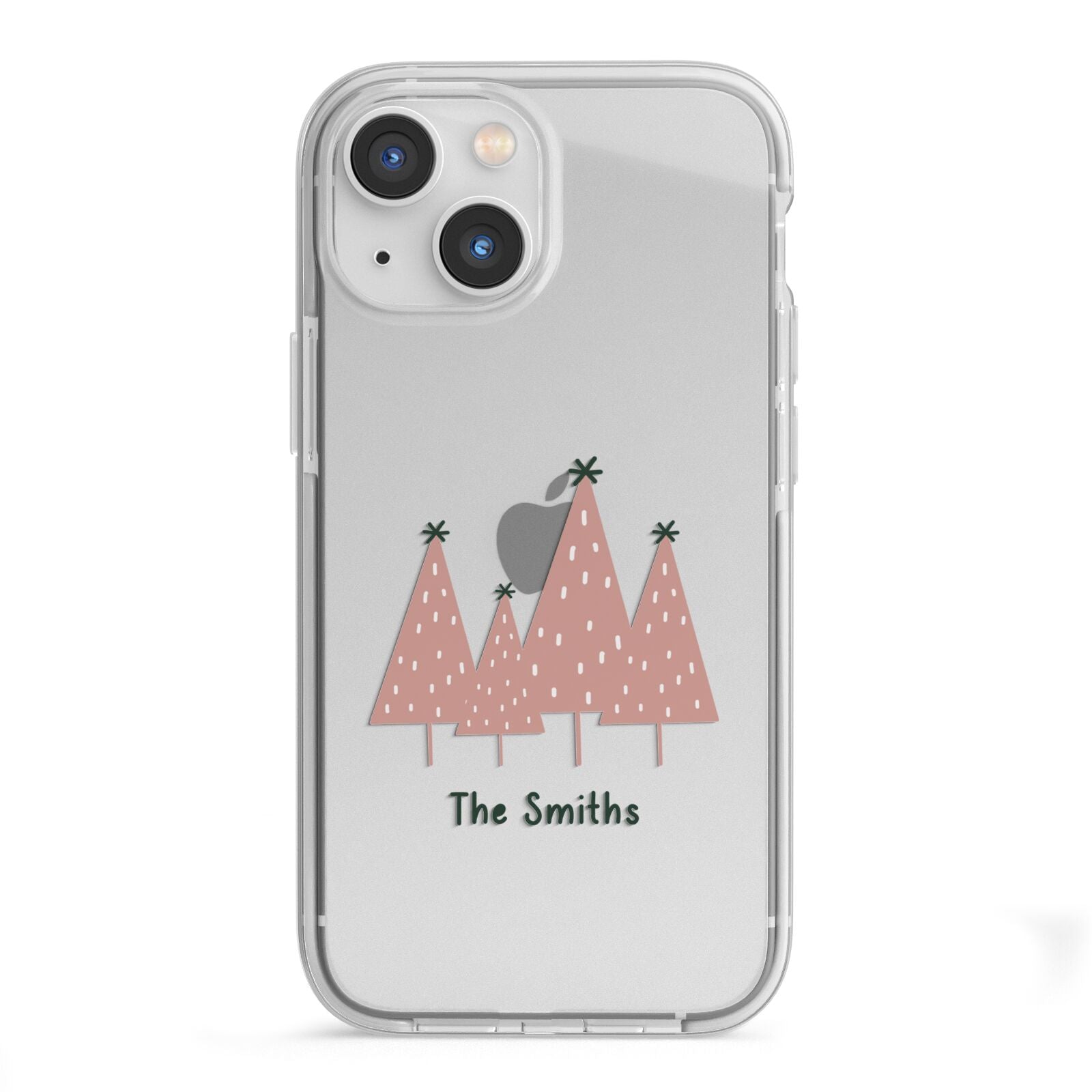 Contemporary Christmas Personalised iPhone 13 Mini TPU Impact Case with White Edges