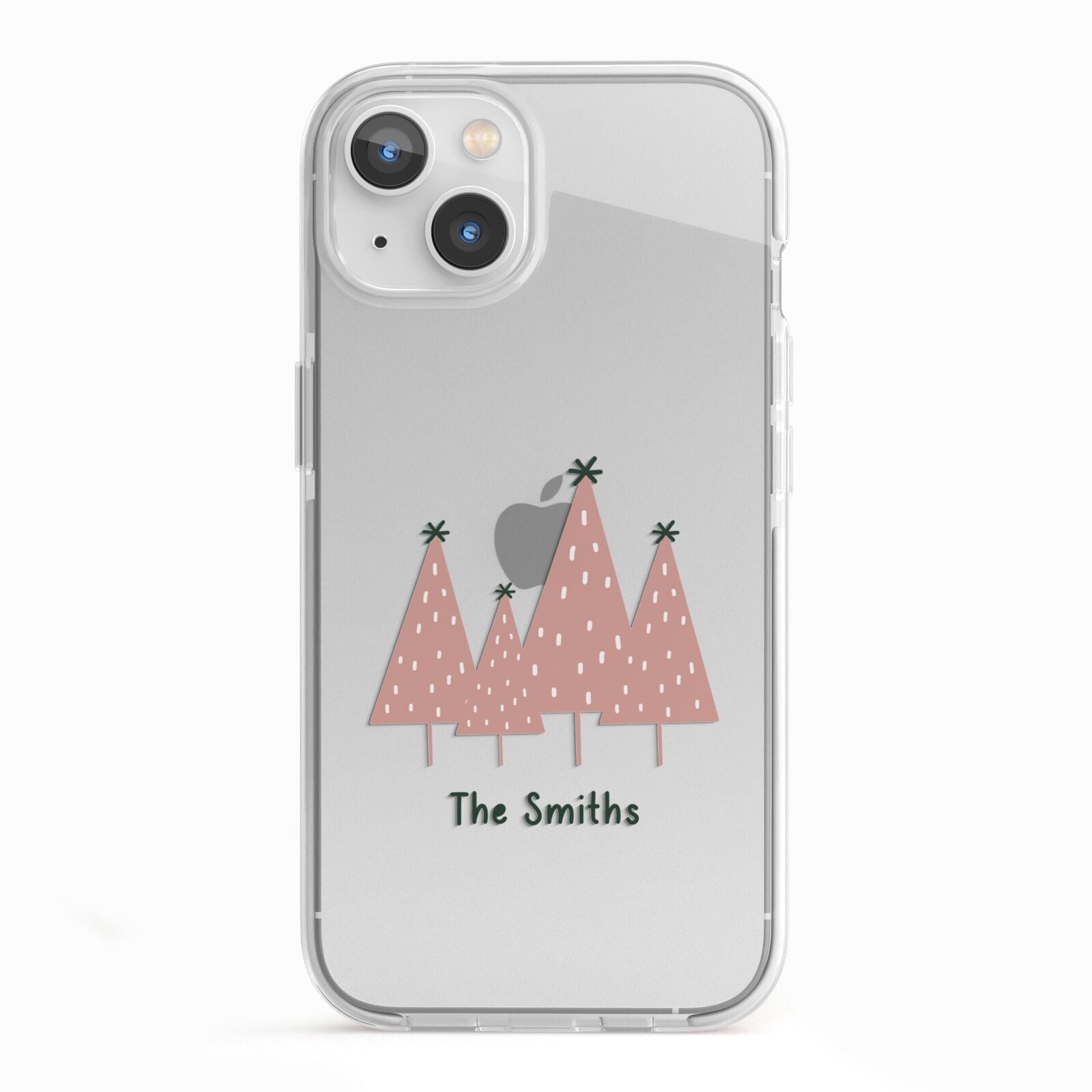 Contemporary Christmas Personalised iPhone 13 TPU Impact Case with White Edges