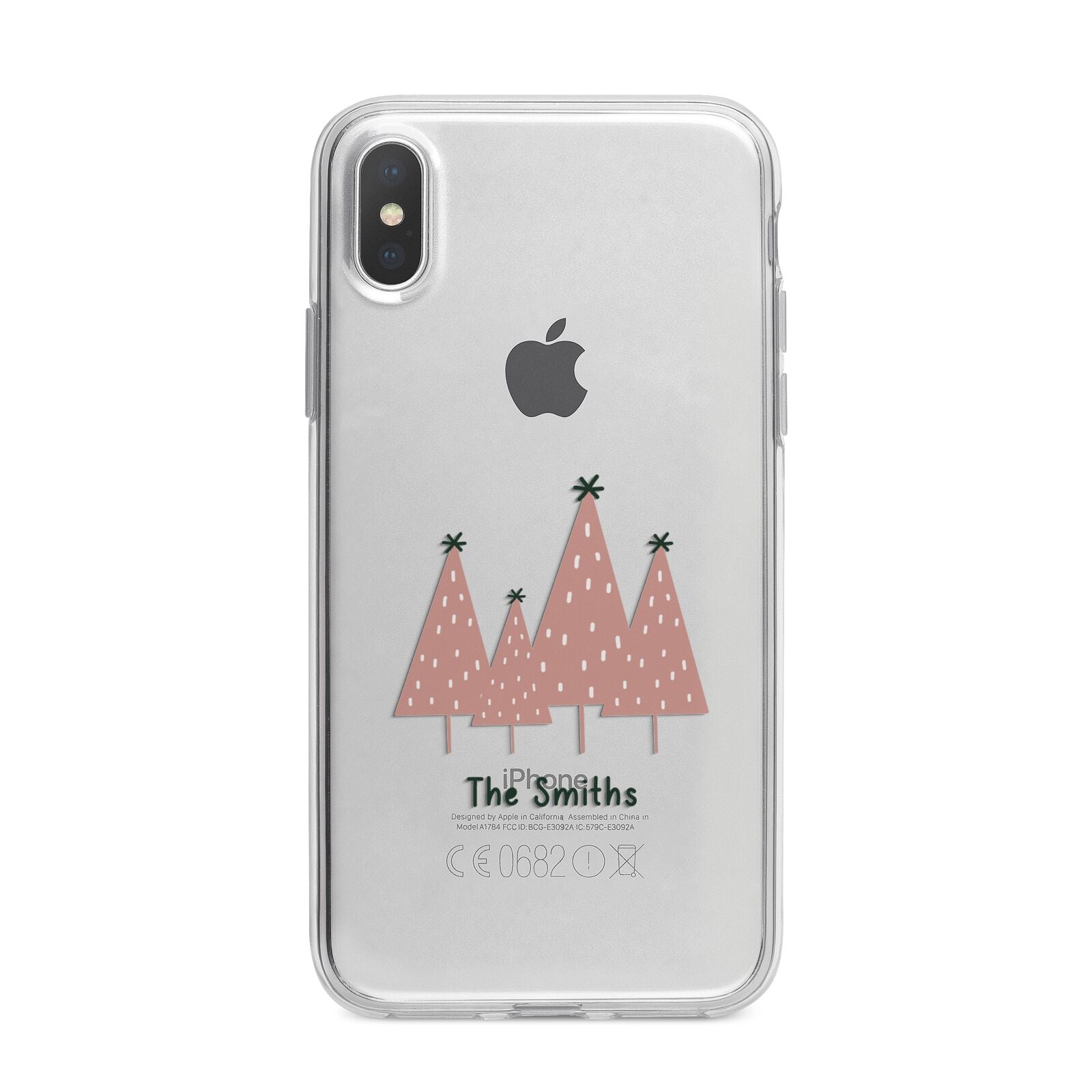 Contemporary Christmas Personalised iPhone X Bumper Case on Silver iPhone Alternative Image 1