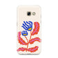 Contemporary Floral Samsung Galaxy A3 2017 Case on gold phone