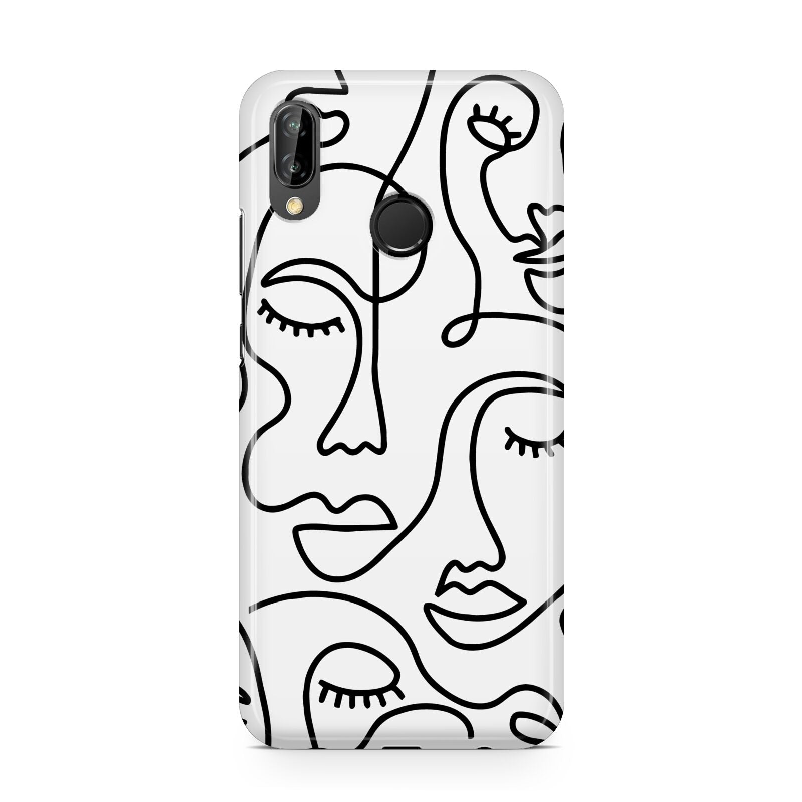 Continuous Abstract Face Huawei P20 Lite Phone Case