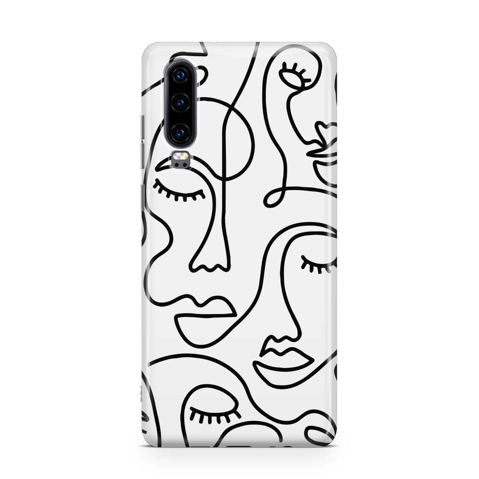 Continuous Abstract Face Huawei P30 Phone Case