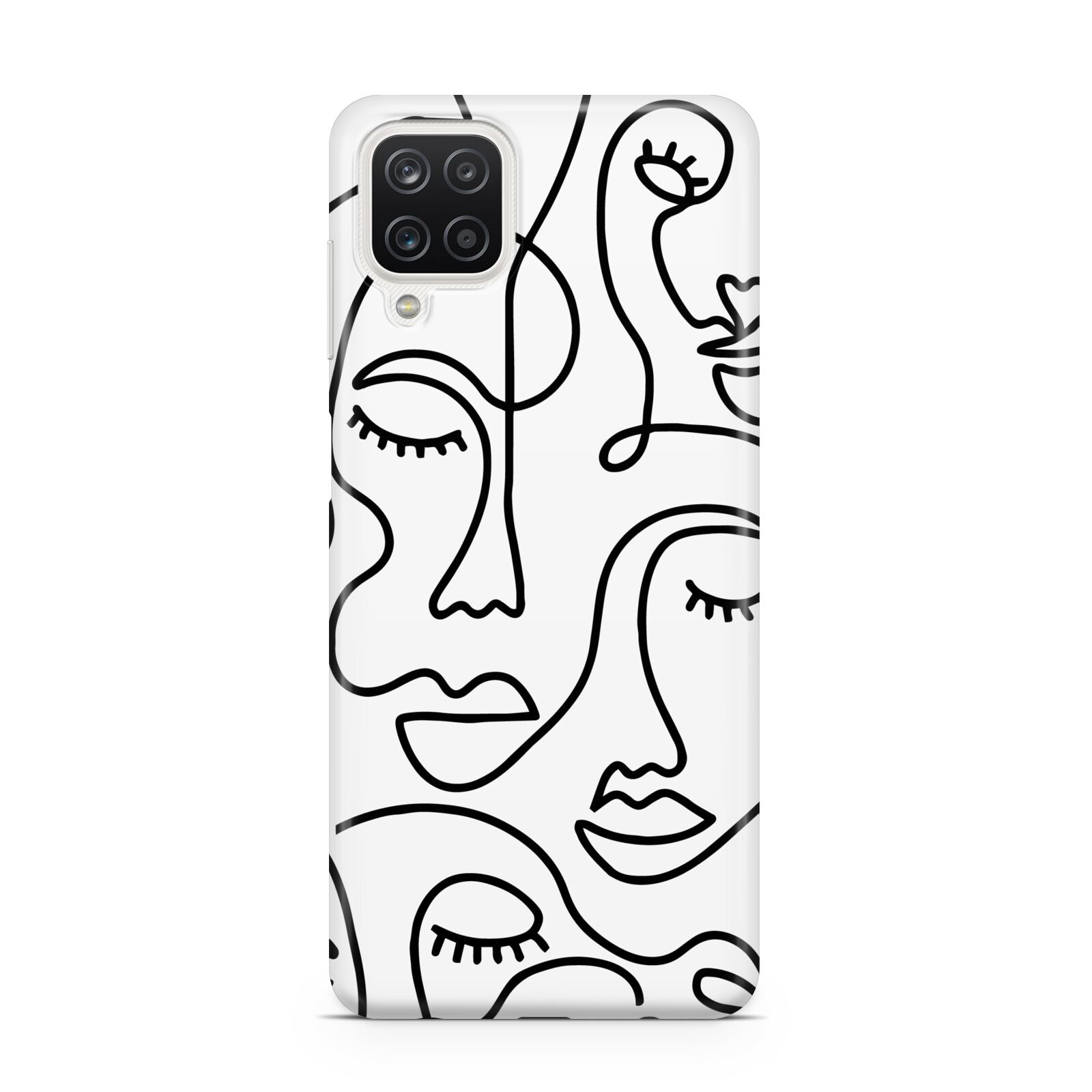 Continuous Abstract Face Samsung A12 Case