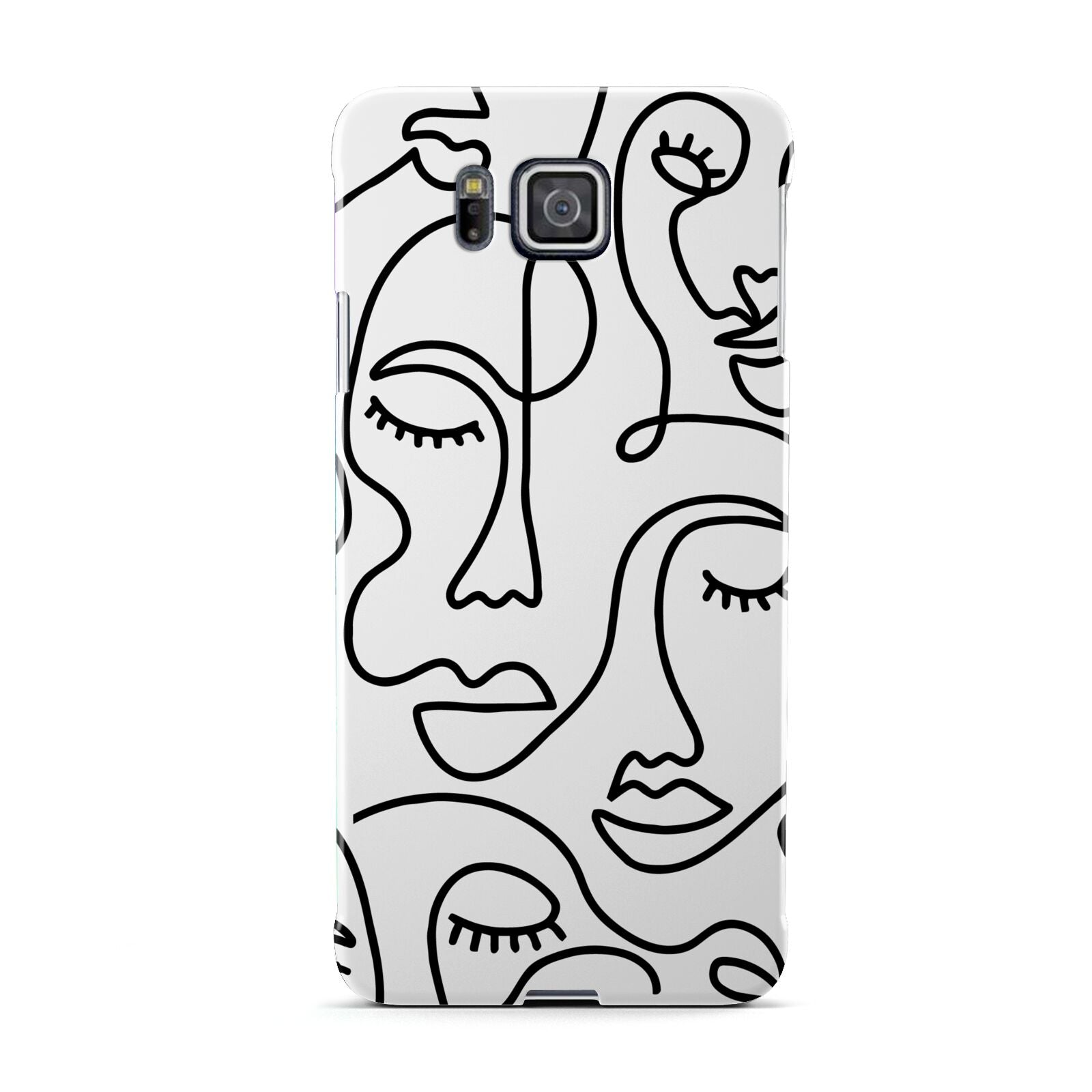 Continuous Abstract Face Samsung Galaxy Alpha Case