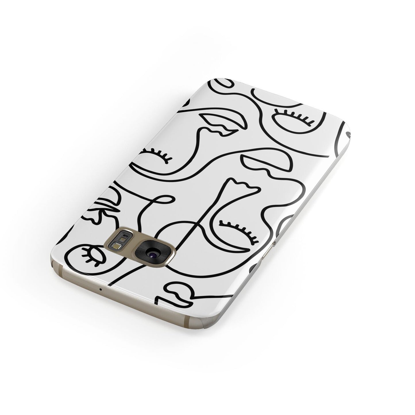 Continuous Abstract Face Samsung Galaxy Case Front Close Up