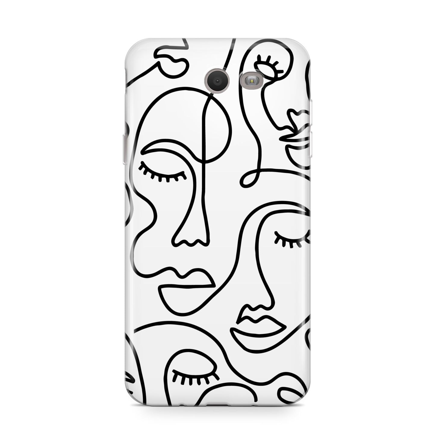 Continuous Abstract Face Samsung Galaxy J7 2017 Case