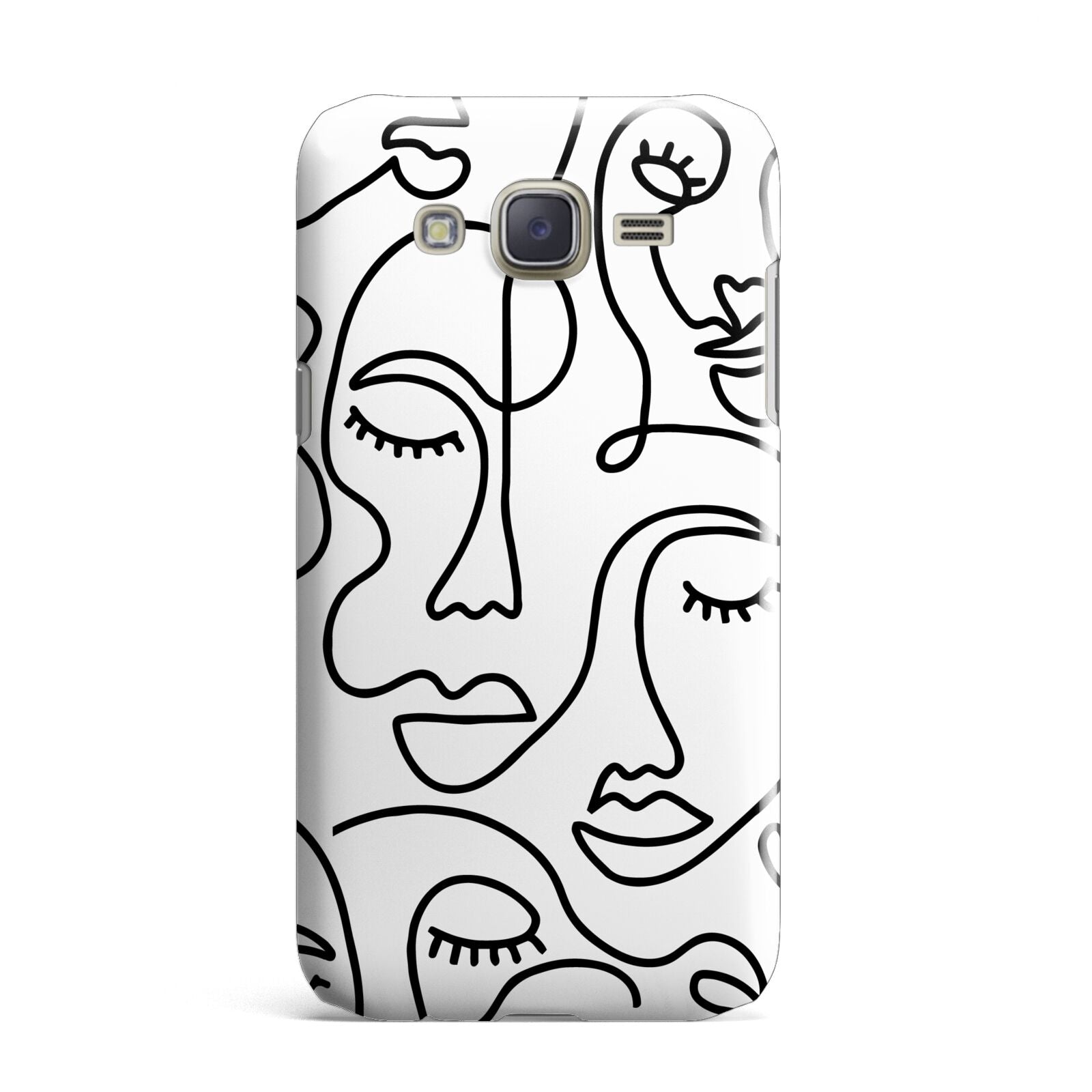 Continuous Abstract Face Samsung Galaxy J7 Case