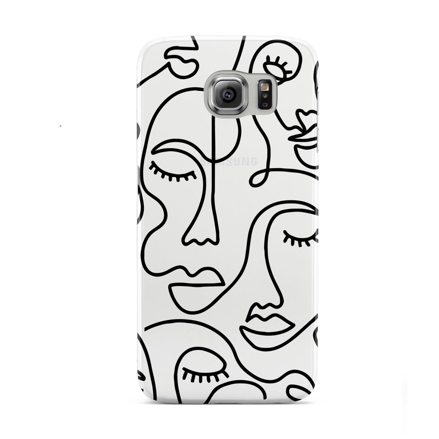 Continuous Abstract Face Samsung Galaxy S6 Case