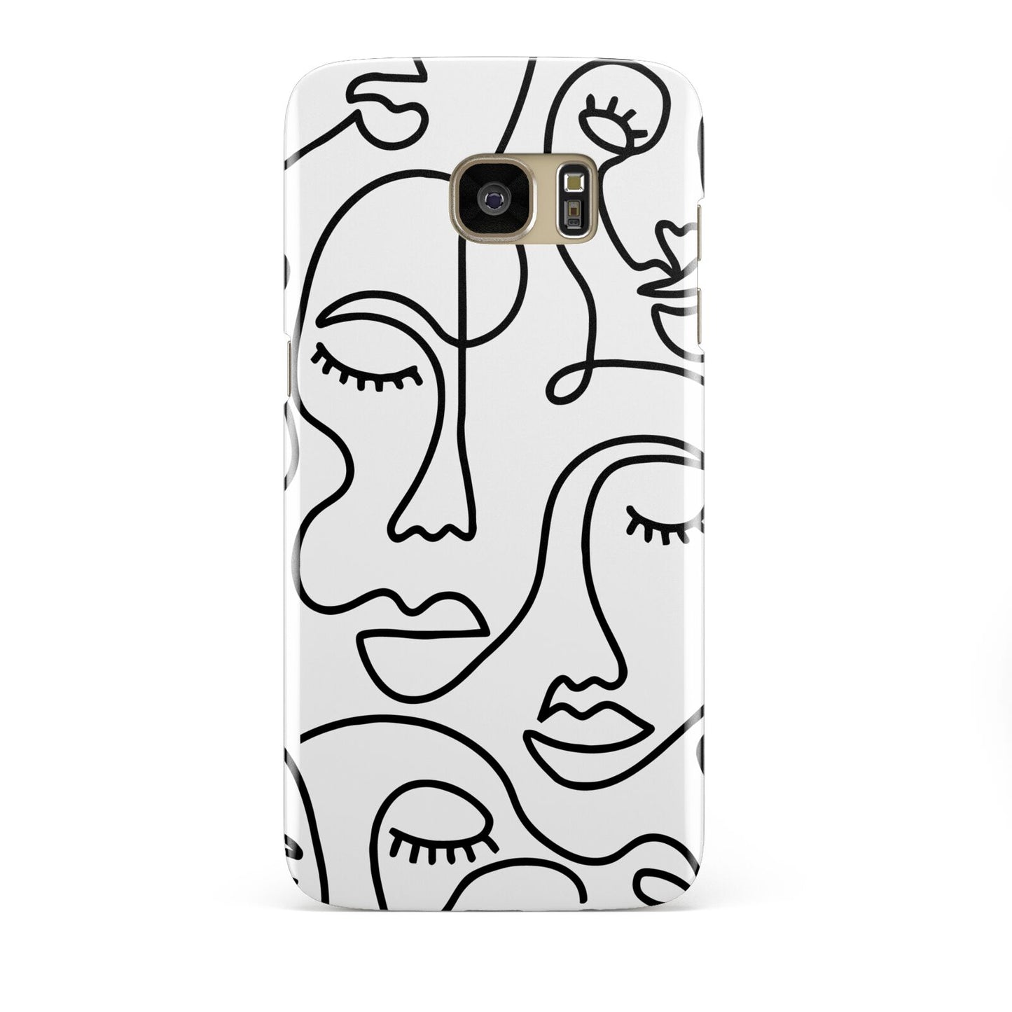 Continuous Abstract Face Samsung Galaxy S7 Edge Case