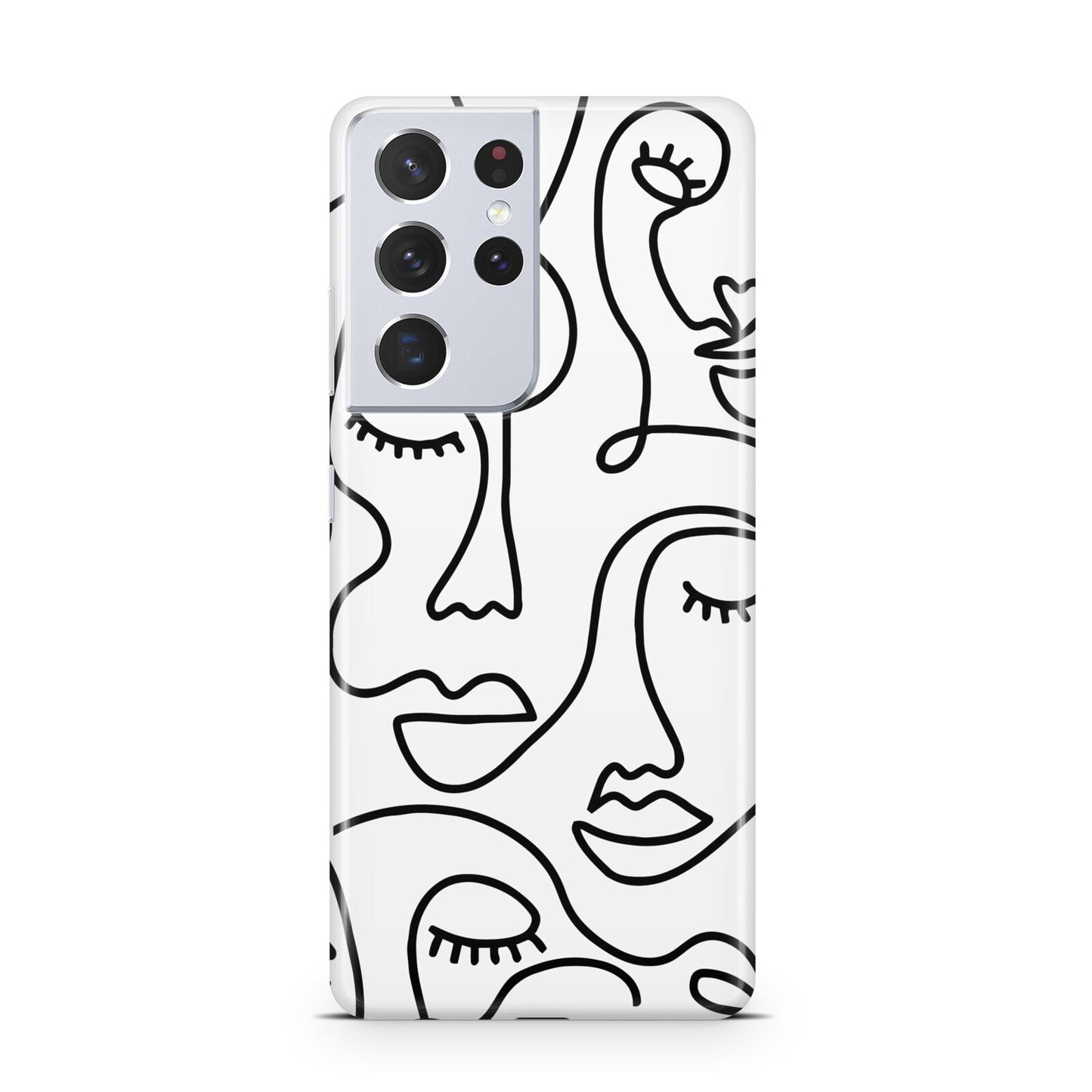 Continuous Abstract Face Samsung S21 Ultra Case