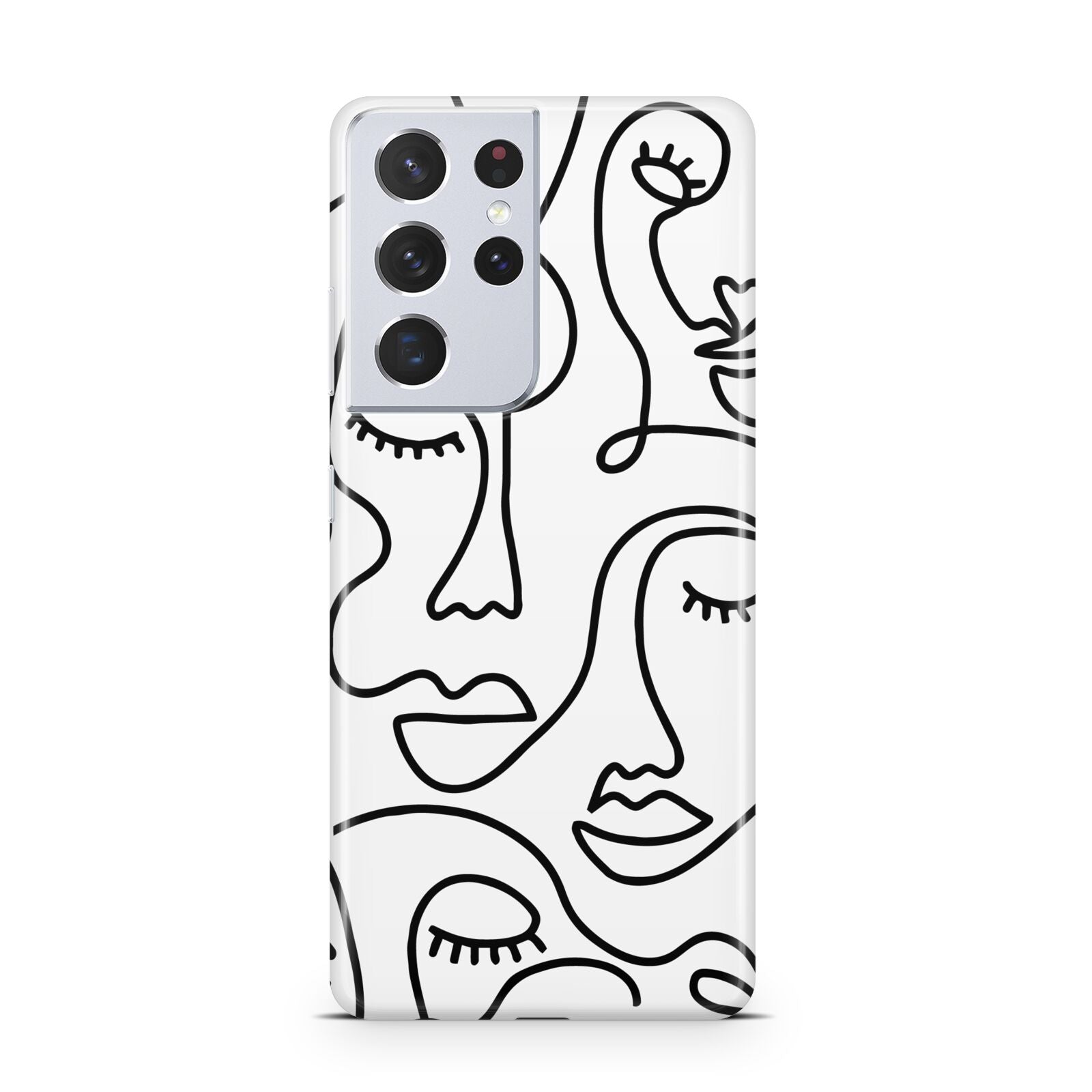 Continuous Abstract Face Samsung S21 Ultra Case