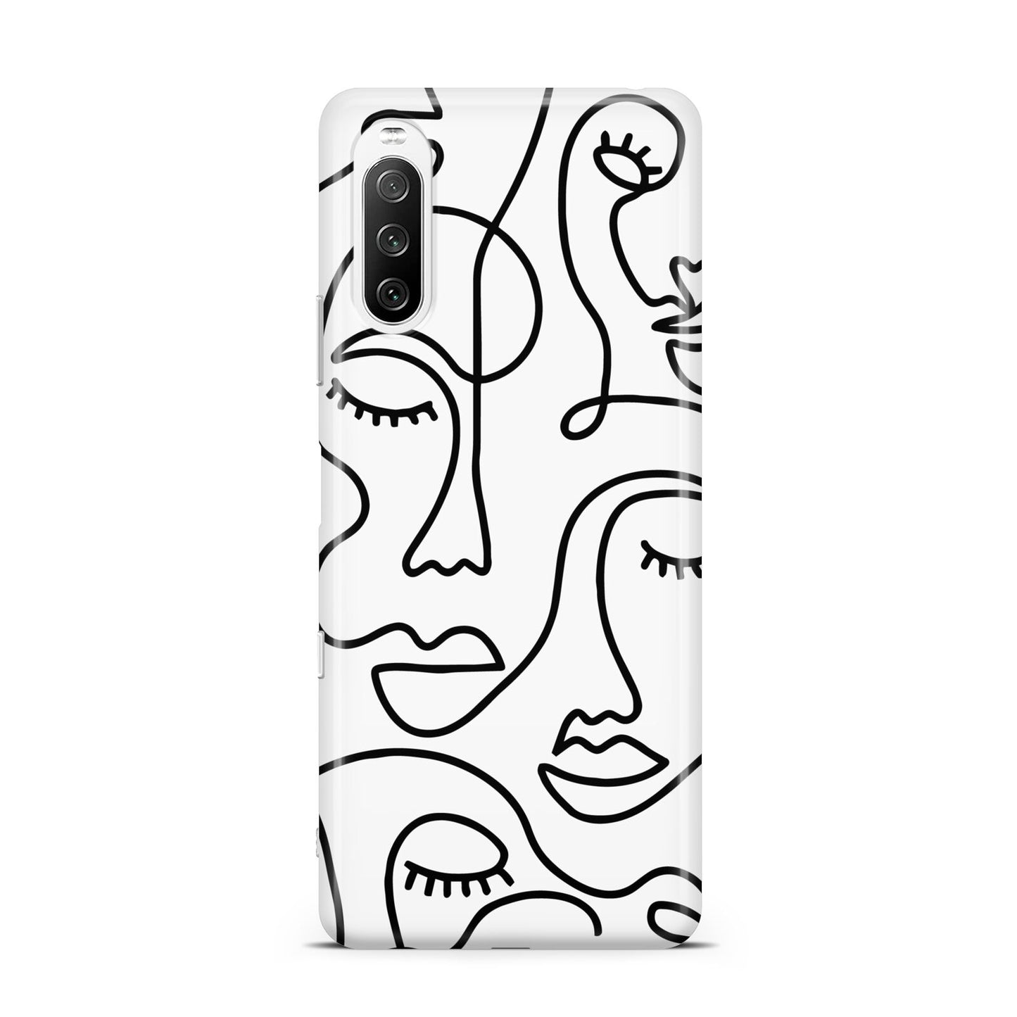 Continuous Abstract Face Sony Xperia 10 III Case
