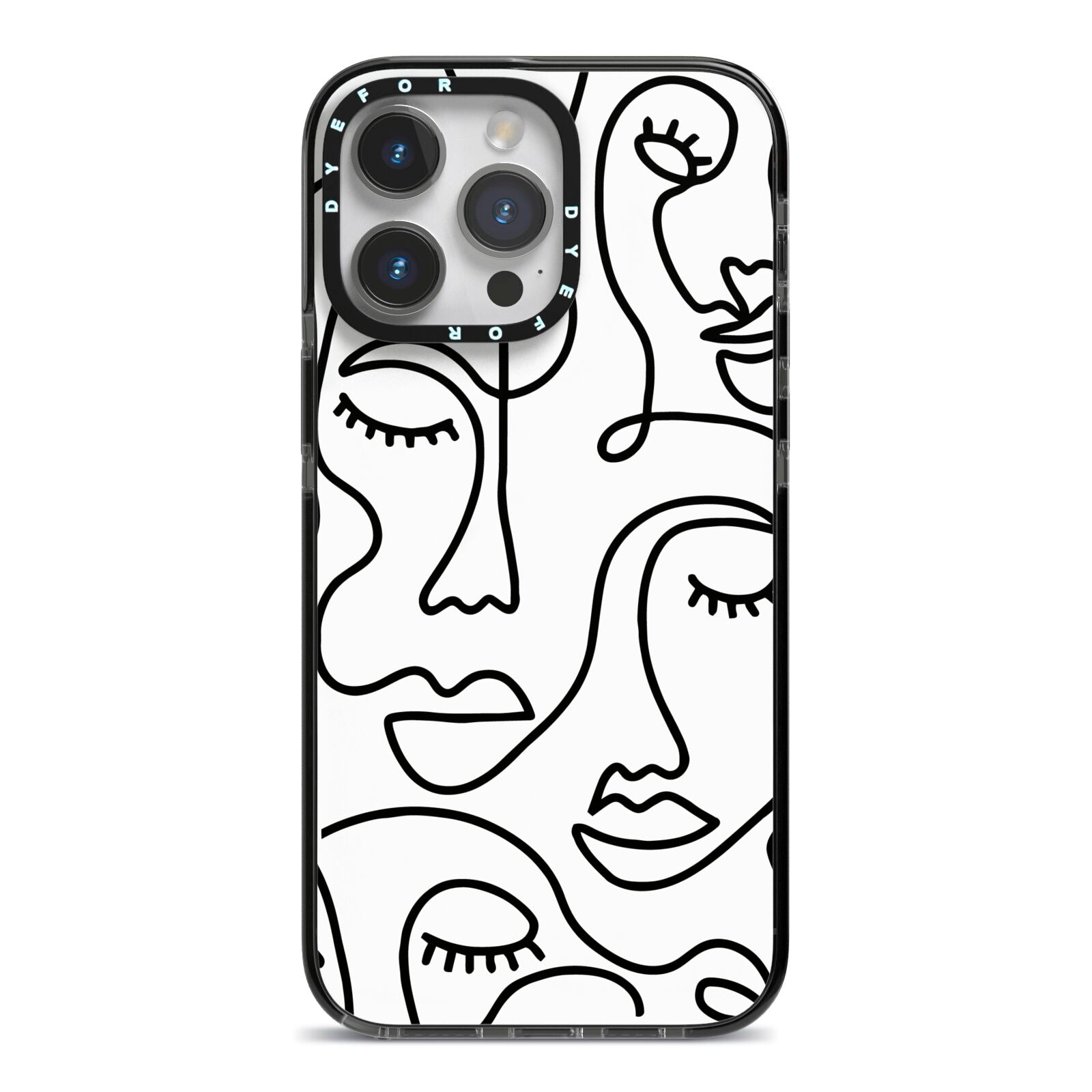 Continuous Abstract Face iPhone Case